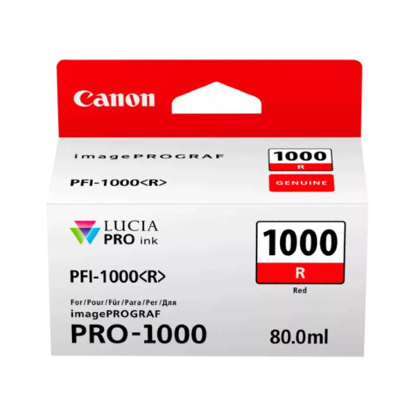 Canon Cartuccia Inchiostro Rosso R PFI-1000 x Stampante Canon ImagePrograf PRO-1000 Canon Cartuccia Inchiostro Rosso R PFI-1000 x Stampante Canon ImagePrograf PRO-1000